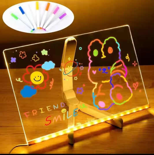🌈 Pizarra LED Mágica para Niños – Dibuja, Aprende y Crea ✨